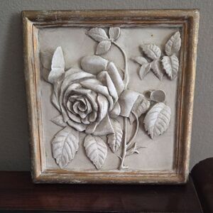 Vintage Floral Relief Wall Art